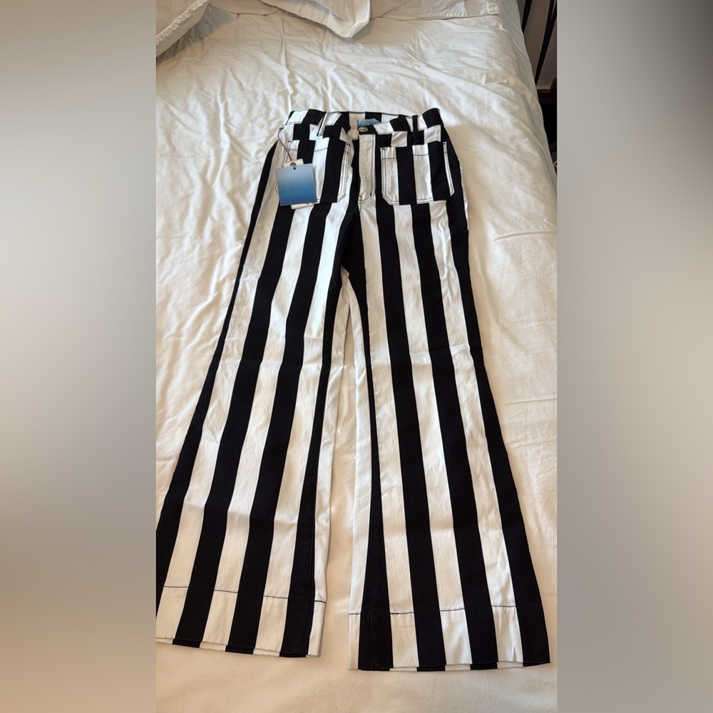 Show Me Your MuMu Black and White Striped Pants
